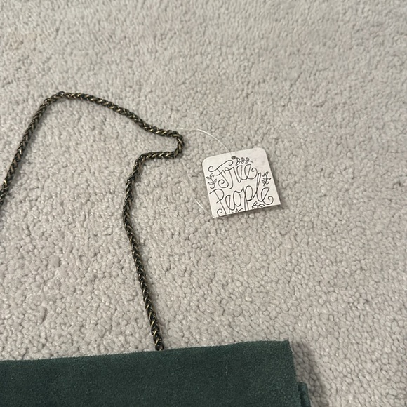 NWT Free People Slouchy Chain Link Suede Purse - Picture 4 of 8